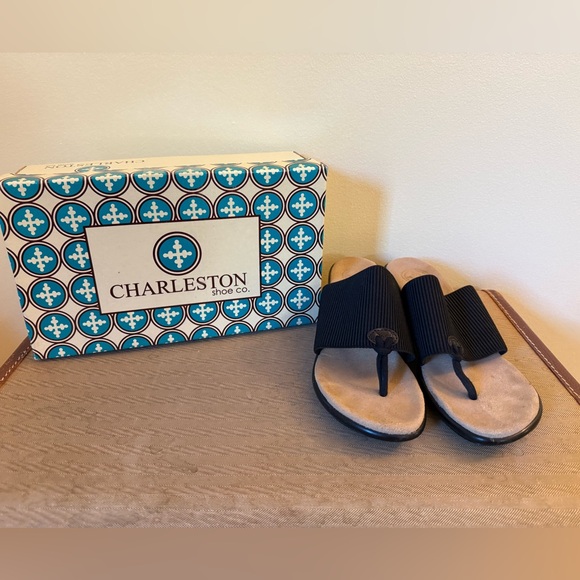 Charleston Shoe Co. Hilton Black Sandals - Picture 2 of 5